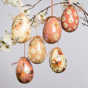 Пасхальные украшения Яйца Easter Etude 12 см, 6 шт, подвеска Kaemingk фото 1