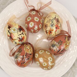 Пасхальные украшения Яйца Easter Etude 6 см, 6 шт, подвеска Kaemingk фото 2