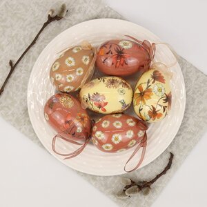 Пасхальные украшения Яйца Easter Etude 8 см, 6 шт, подвеска Kaemingk фото 5