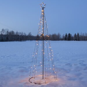 Светодиодная фигура Елка Tresor 2.1 м, 170 теплых белых LED ламп с мерцанием, IP44 Star Trading фото 2