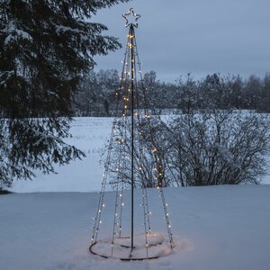 Светодиодная фигура Елка Tresor 2.1 м, 170 теплых белых LED ламп с мерцанием, IP44 Star Trading фото 3