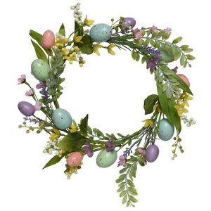 Декоративное украшение Пасхальный Венок - Happy Easter 35 см Kaemingk фото 2
