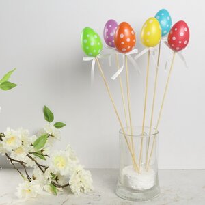 Пасхальные украшения Яйца на палочке Easter Twister 6 см, 6 шт