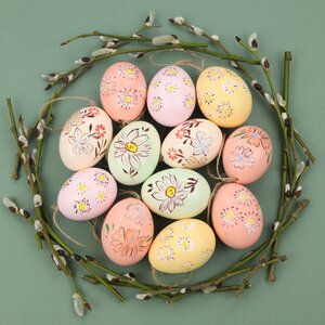 Пасхальные украшения Яйца Sunny Easter 6 см, 12 шт, натуральные Kaemingk фото 10