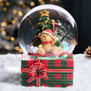 Музыкальный снежный шар Подарок для медвежонка 20 см EDG фото 5