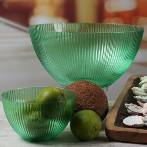 Пластиковый салатник Гранвиль 26*13 см зелёный Kaemingk фото 1