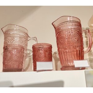 Набор для воды Робертино: кувшин + 5 стаканов, розовый, стекло Kaemingk фото 3