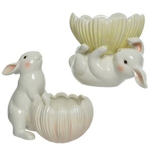 Керамический салатник Пасхальный Кролик - Yellow Bunny 19*18 см Kaemingk фото 8