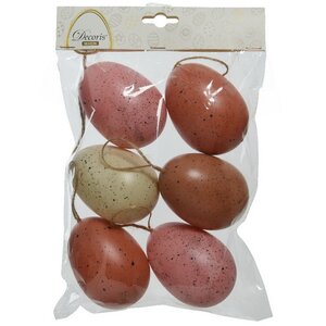 Пасхальные украшения Яйца Marbled Easter 9 см, 6 шт, подвеска Kaemingk фото 5