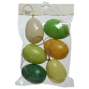Пасхальные украшения Яйца Wonderful Easter 9 см, 6 шт, подвеска Kaemingk фото 5