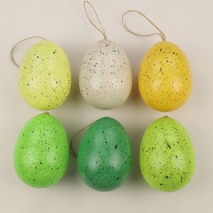 Пасхальные украшения Яйца Wonderful Easter 9 см, 6 шт, подвеска Kaemingk фото 1