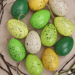 Пасхальные украшения Яйца Wonderful Easter 6 см, 12 шт, подвеска Kaemingk фото 4