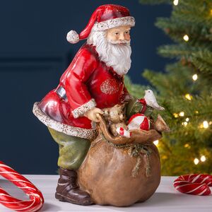 Новогодняя фигурка Санта Клаус с мешком гостинцев 19 см Breitner фото 5