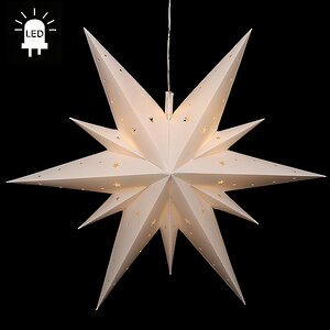 Светильник подвесной Звезда Вифлеемская 60 см белая, LED подсветка, IP44 Sigro фото 1
