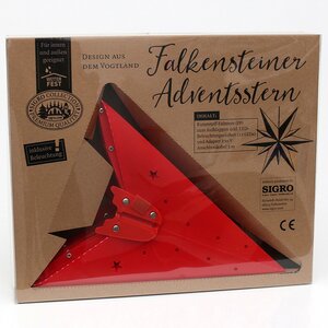 Светильник подвесной Звезда Вифлеемская 60 см красная, LED подсветка, IP44 Sigro фото 2