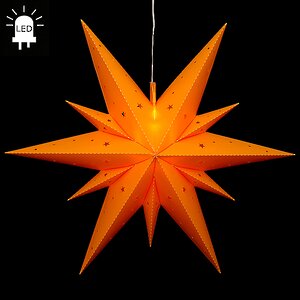 Светильник подвесной Звезда Вифлеемская 60 см желтая, LED подсветка, IP44