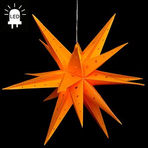 Светильник подвесной Звезда Полярная 60 см желтая, LED подсветка, IP44