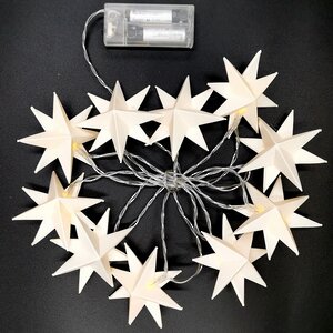 Светодиодная гирлянда Звезда: White Riegel на батарейках, 10 теплых белых LED ламп, прозрачный ПВХ, IP20 Sigro фото 3