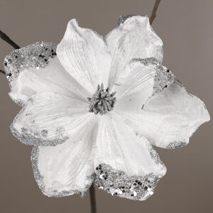 Искусственный цветок Магнолия Vercelli Bianca 23 см, клипса Edelman фото 1