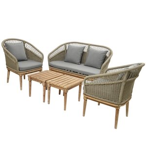 Комплект плетёной мебели Монпелье 1 диван + 2 столика + 2 кресла Kaemingk фото 2
