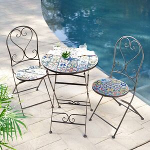 Складной стул с мозаикой Порту 94*47*39 см, металл Kaemingk фото 2