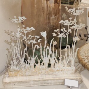 Интерьерное украшение Орлеанские Цветы 30*30 см на деревянной подставке Kaemingk фото 4