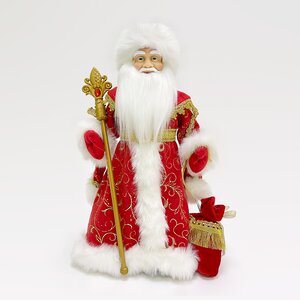 Фигура Дед Мороз - Хозяин Зимы в красной шубе 50 см Triumph Tree фото 2
