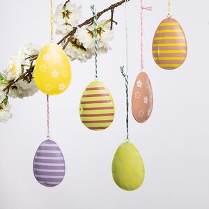 Пасхальные украшения Яйца Lovely Easter 9 см, 6 шт, подвеска Kaemingk фото 2