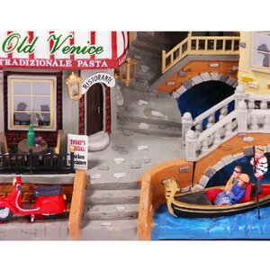 Фасад Маленькая Венеция, 28 см, подсветка, батарейки, уцененный Lemax (Лемакс) фото 2