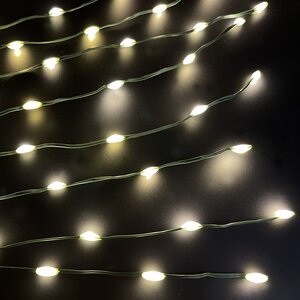Гирлянда на елку 150 см Лучи Росы - Micro Flex, 8 нитей, 256 теплых белых LED ламп, зеленая проволока, контроллер, IP44 Edelman фото 4
