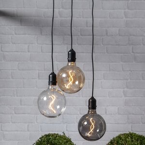 Подвесной светильник-шар McGonagall Grey 18*11 см с филаментной LED лампой, на батарейках, IP44 Star Trading фото 2