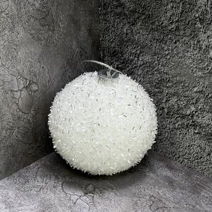 Набор елочных шаров Fluffy Shine: Белый 8 см, 24 шт Edelman фото 3