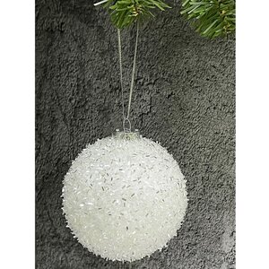 Набор елочных шаров Fluffy Shine: Белый 8 см, 24 шт Edelman фото 5