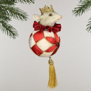 Елочная игрушка Крыс Лайонель 25 см, подвеска Christmas Deluxe (Кристмас Делюкс) фото 2