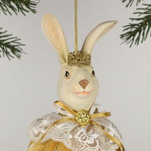 Елочная игрушка Кролик Джермэйн 25 см, подвеска Christmas Deluxe фото 5