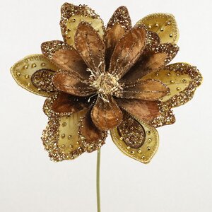Искусственный цветок Кувшинка - Motavio Vega 56 см золотой Christmas Deluxe фото 1