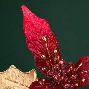 Пуансеттия на стебле Annese Marsala 72 см Christmas Deluxe фото 5