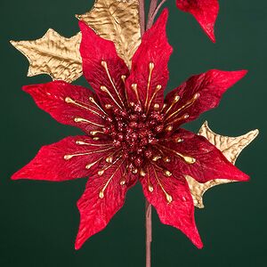 Пуансеттия на стебле Annese Marsala 72 см Christmas Deluxe фото 4