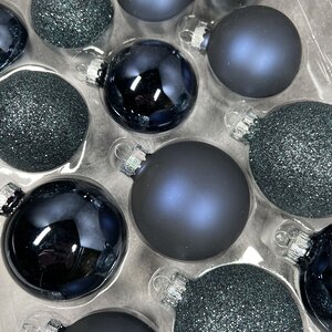 Набор стеклянных шаров Blanchett - Blue Profondo 5-7 см, 26 шт Christmas Deluxe фото 2