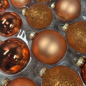 Набор стеклянных шаров Blanchett - Peach Tenderness 5-7 см, 26 шт Christmas Deluxe (Кристмас Делюкс) фото 2