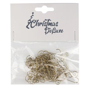Крючки для елочных игрушек Vortice 4 см, 50 шт, золотые Christmas Deluxe фото 2