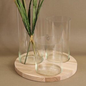 Набор ваз Сервейра на деревянном подносе 14-26 см, 3 шт Kaemingk фото 2