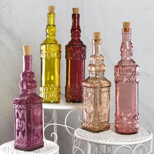 Набор стеклянных бутылок Византия 32-35 см, 5 шт
