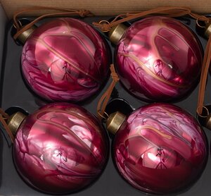 Набор стеклянных шаров Divorze Cremisi 8 см, 6 шт Christmas Deluxe фото 2