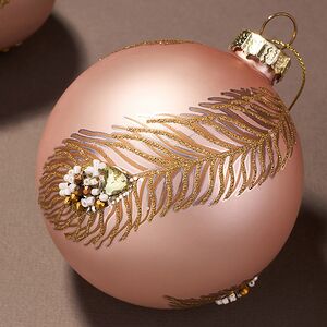 Набор стеклянных елочных игрушек Piuma Deoro 8 см, 11 шт, уцененный Christmas Deluxe (Кристмас Делюкс) фото 2