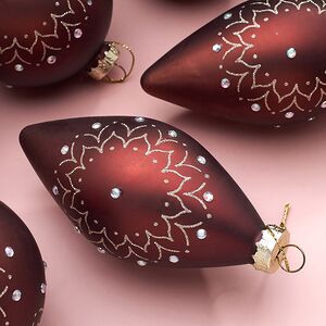 Набор стеклянных елочных игрушек Strassi Dorati 8 см, 12 шт Christmas Deluxe фото 5