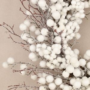 Венок с ягодами White Berry 45 см Christmas Deluxe фото 2