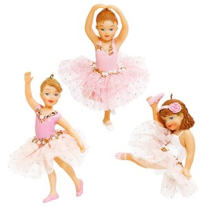 Набор елочных игрушек Юные балерины, 5-11 см, 3 шт, подвеска Holiday Classics фото 1