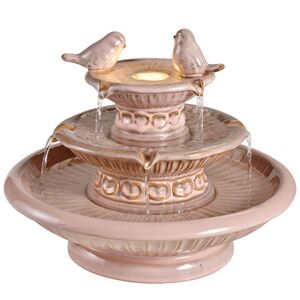 Декоративный фонтан Птички Линдли 40*33 см розовый, с LED подсветкой Kaemingk фото 2