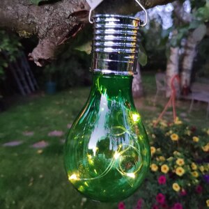 Подвесной светильник на солнечной батарее Лампочка Solar Colors 14 см с теплыми белыми LED, зелёный, P44